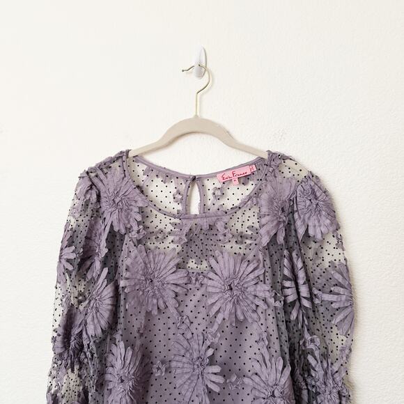Anthropologie Purple Lace Blouse - Picture 5 of 12